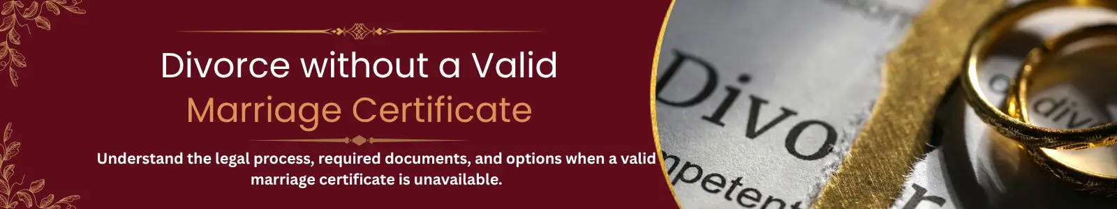 Divorce without a valid marriage certificate